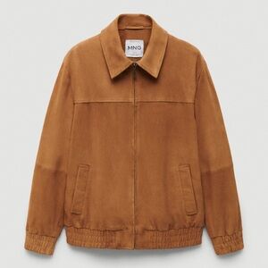 NWT Mango goat leather bomber jacket size: small